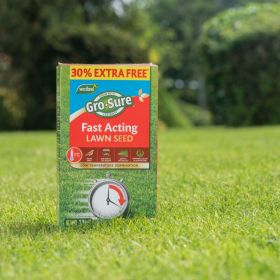 Gro-Sure Fast Acting Lawn Seed 10sqm + 30% Extra Free
